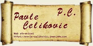 Pavle Čeliković vizit kartica